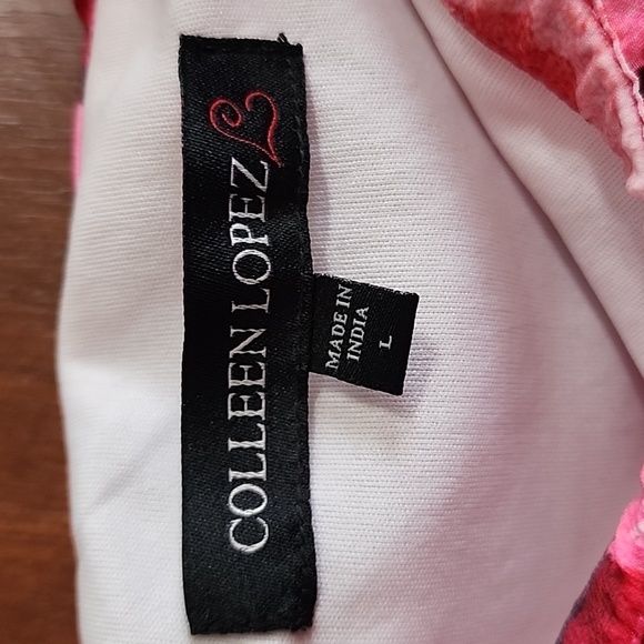 Colleen Lopez Maxi Pink Floral Dress Sz L - Picture 6 of 8